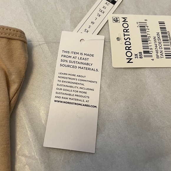 BP Nordstrom Crop Organic Cotton Blend Camisole In Tan Doeskin 3X - Picture 7 of 13